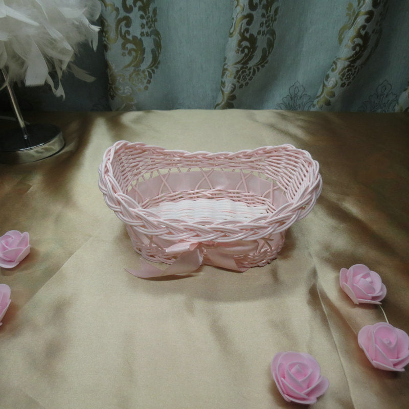 Ladies decorative storage basket with bow accent Stornfield