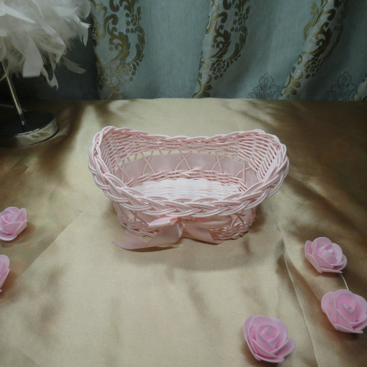 Ladies decorative storage basket with bow accent Stornfield