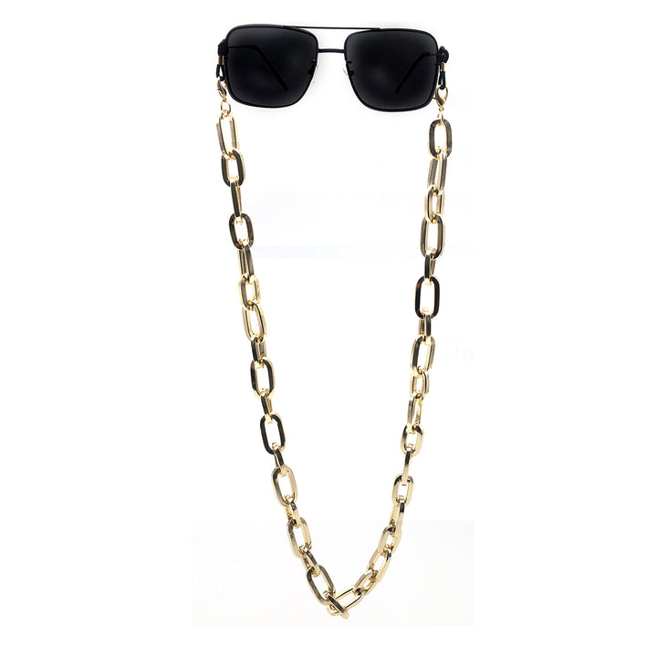 Fashion-Forward Metallic Eyewear Chain Stornfield
