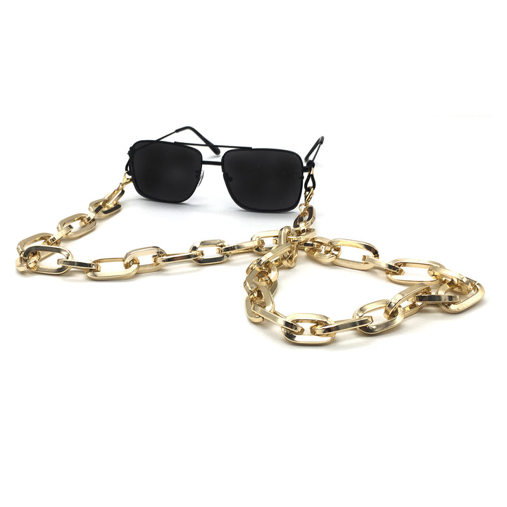 Fashion-Forward Metallic Eyewear Chain Stornfield