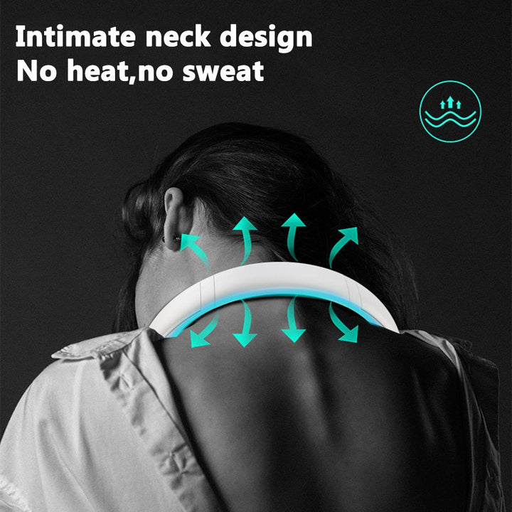 1pc Portable Neck Fan Electric Wireless Fan Rechargeable USB Mini Fan Bladeless Personal Fan Hanging Neck Cooler For Outdoor Sports | Stornfield