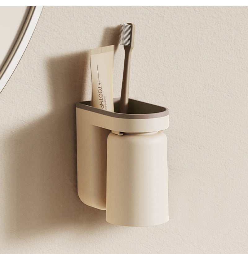 DuoClean 2-in-1 Wall Mount for Toothbrush and Cup – Clever Drill-Free Storage Stornfield