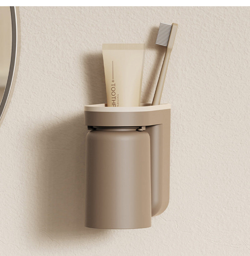 DuoClean 2-in-1 Wall Mount for Toothbrush and Cup – Clever Drill-Free Storage Stornfield