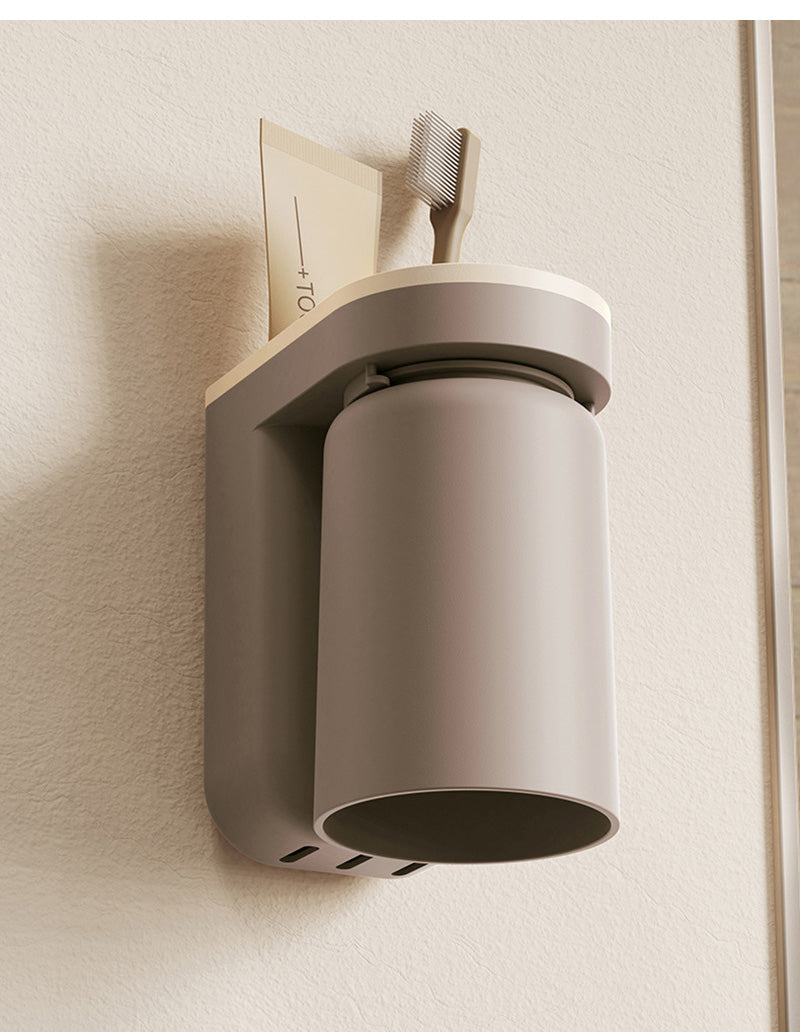DuoClean 2-in-1 Wall Mount for Toothbrush and Cup – Clever Drill-Free Storage Stornfield