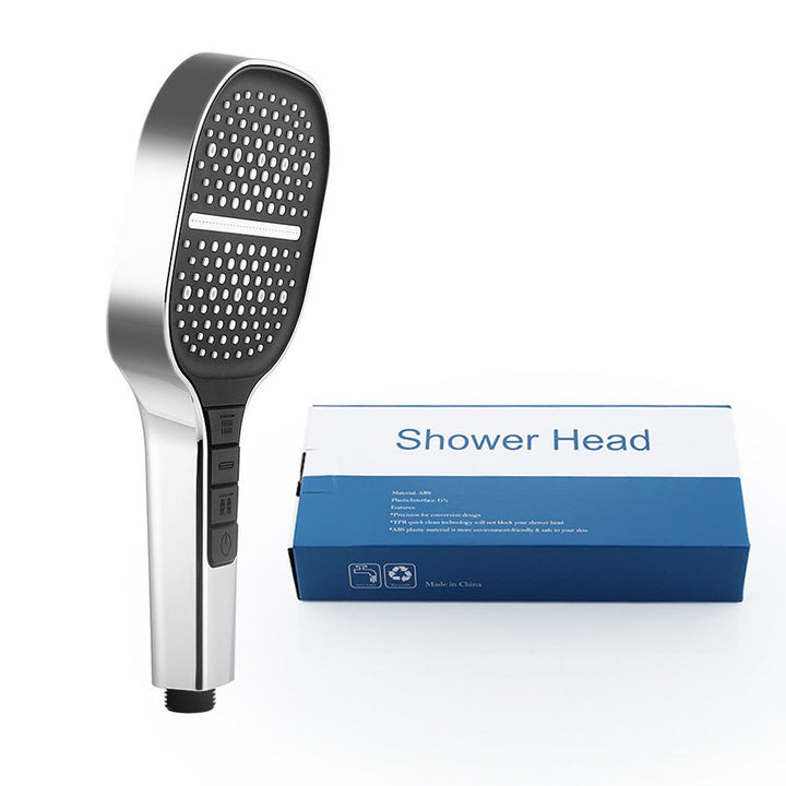 HydraLux 7-Settings Shower Head – Water-Saving & Anti-Scale – Square Chrome | Stornfield