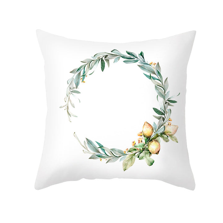 Citrus Illustrated Decorative Throw Pillow Cover with Inspirational Lemon Quote