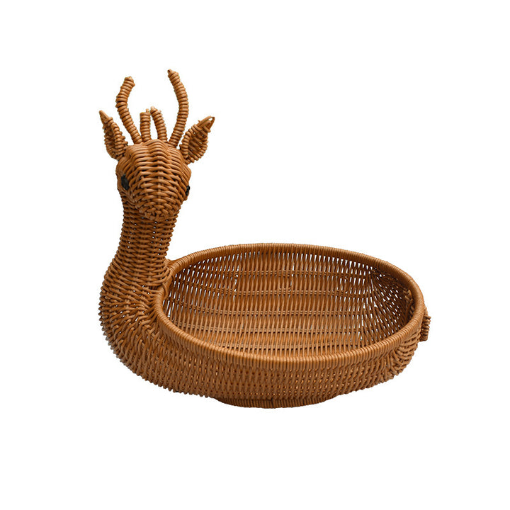 Decorative Woven Animal-Shaped Serving Tray Stornfield