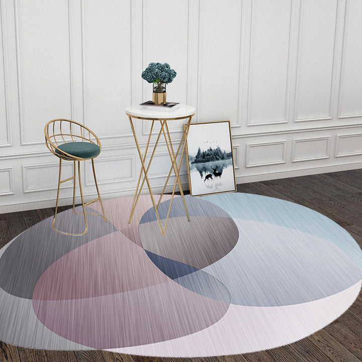Stornfield | Grey Irregular Stain-Resistant Polyester Colour Block Bedroom Rug