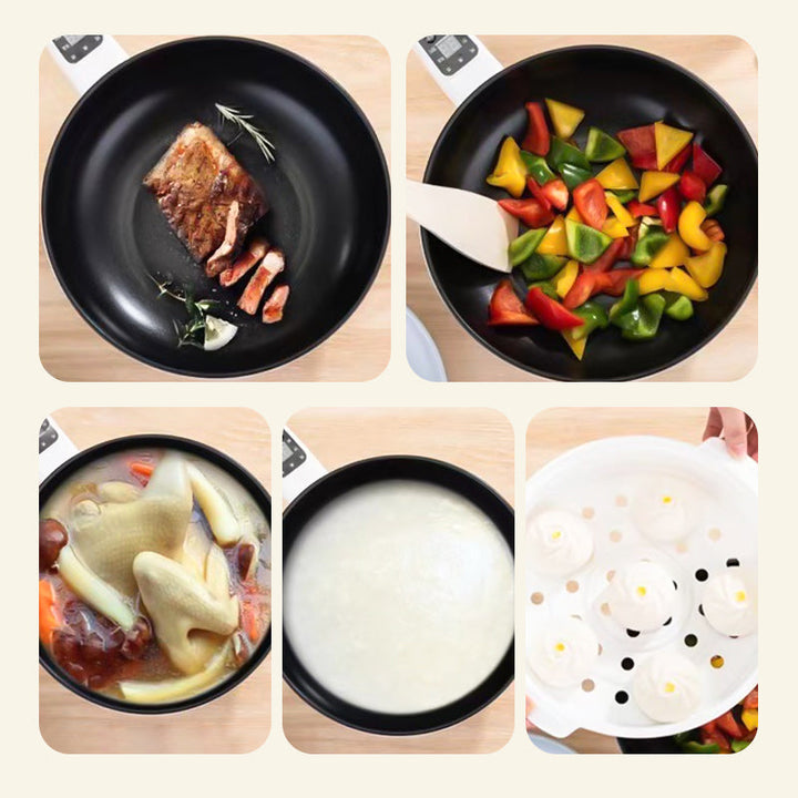 Multifunctional electric pan – Ideal for frying, cooking, and steaming, energy-saving and easy to clean | Stornfield