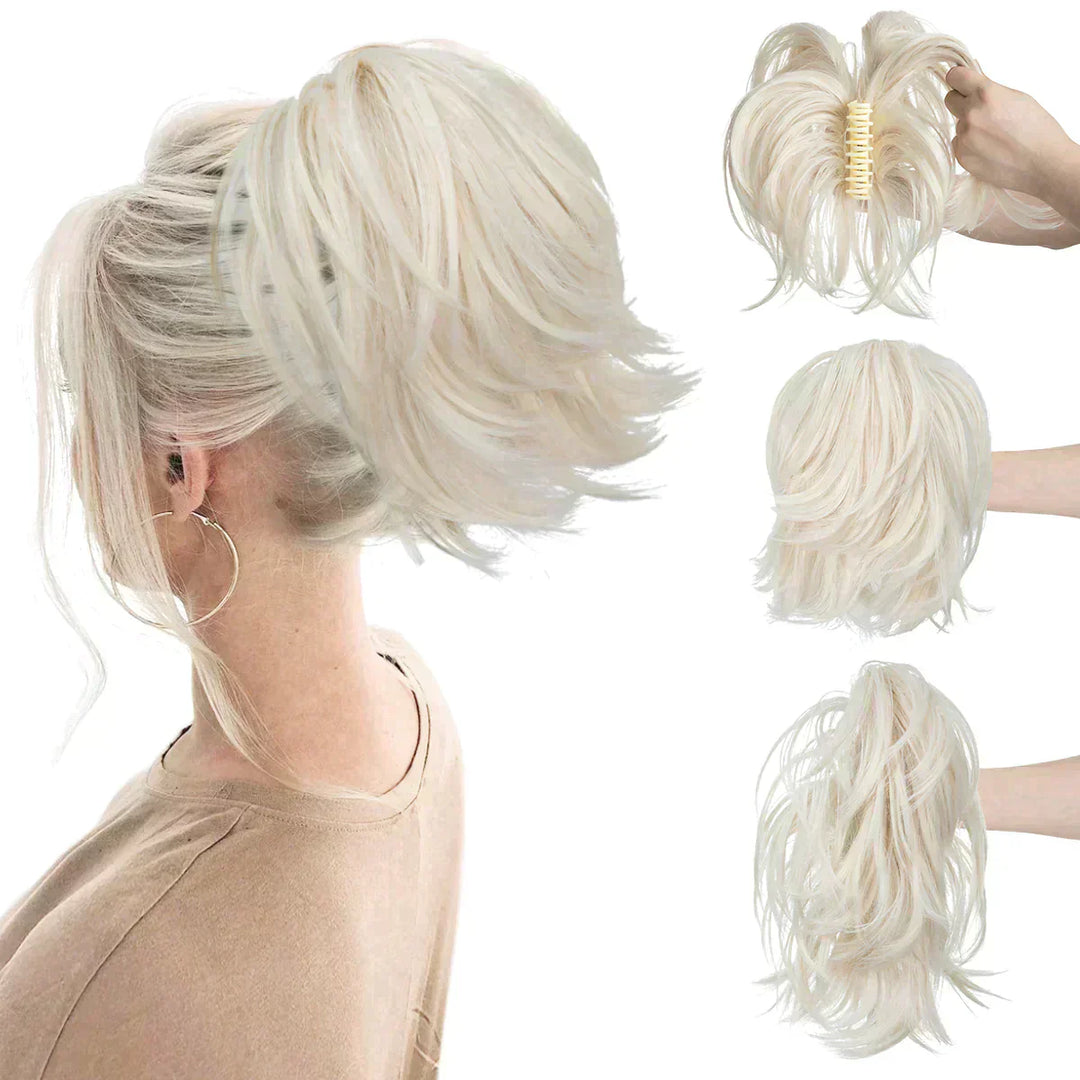 Stornfield | Extension de cheveux en queue de cheval à clip en pince à griffes synthétiques DIY Pièce de coiffure Chignon