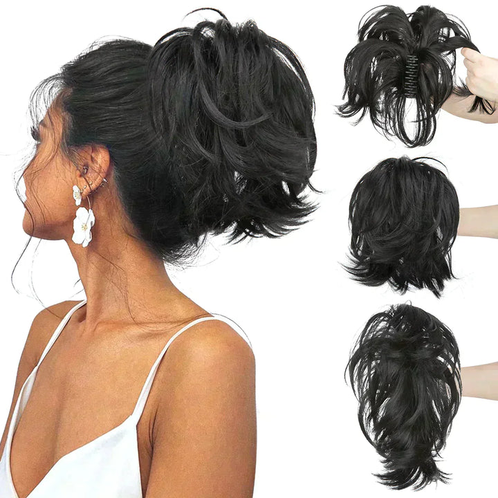 Stornfield | Extension de cheveux en queue de cheval à clip en pince à griffes synthétiques DIY Pièce de coiffure Chignon