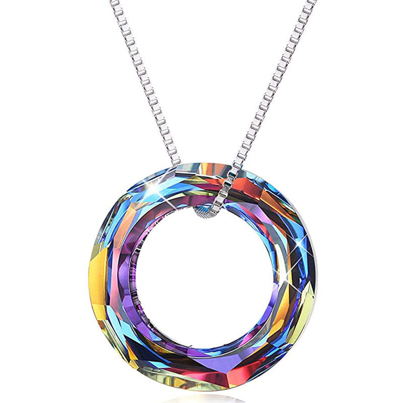 Crystal Circle Pendant Necklace Stornfield