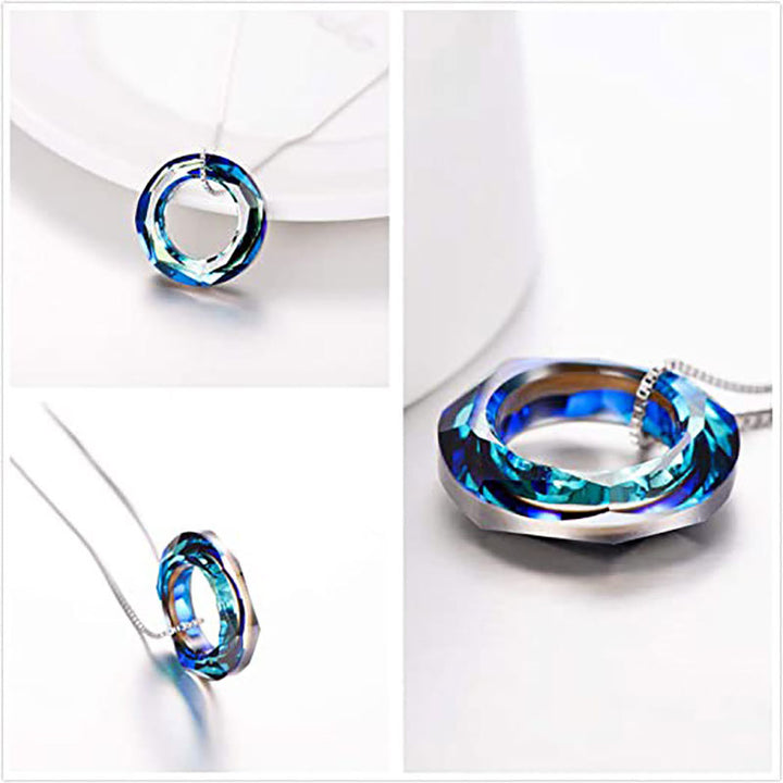 Crystal Circle Pendant Necklace Stornfield