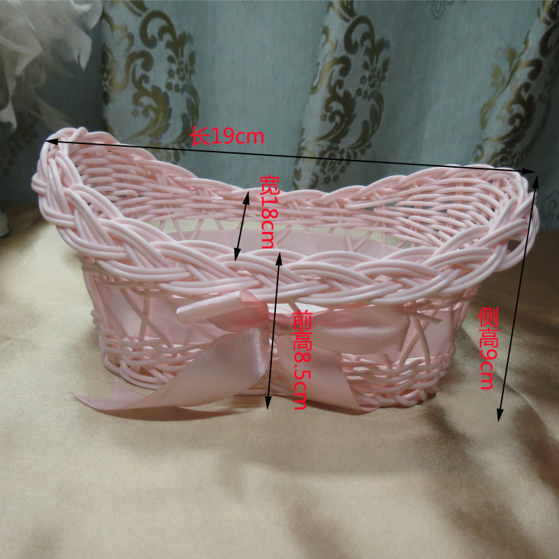 Ladies decorative storage basket with bow accent Stornfield