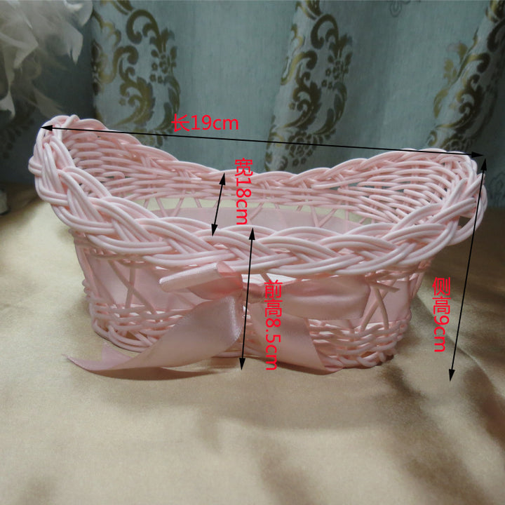 Ladies decorative storage basket with bow accent Stornfield