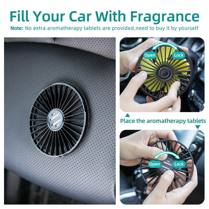 Portable Car Fan Cooler with USB and 3 Wind Settings | Stornfield