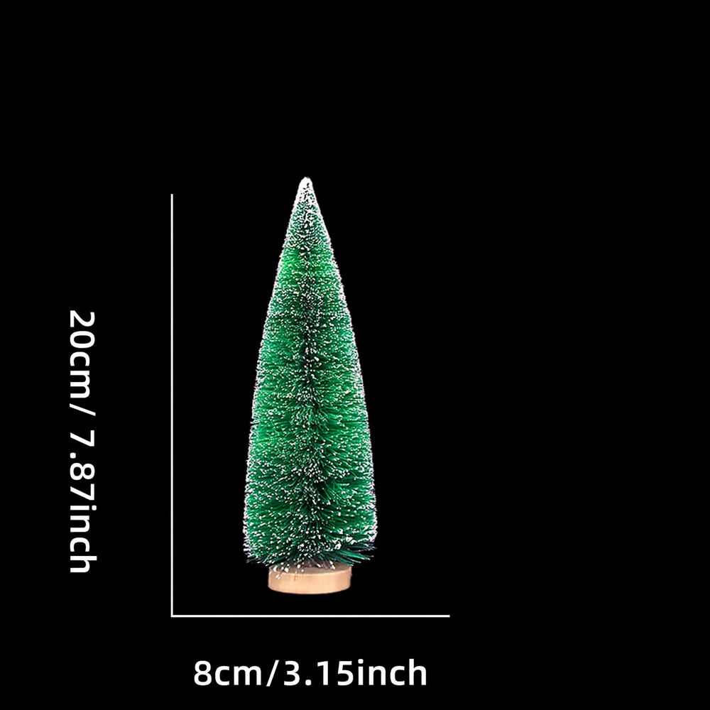 Mini Christmas tree made of pine needles, snow-covered