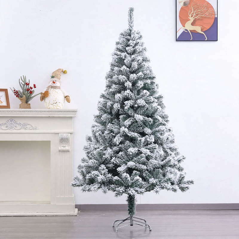 Artificial Christmas tree with flocking