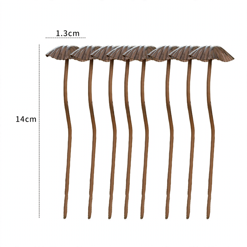 Metal mushroom flower stake for garden and home