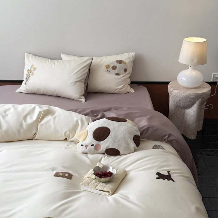 Modern cotton bedding set, 100 thread count