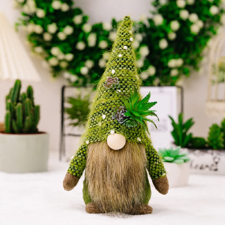 Christmas elf figure with knitted hat