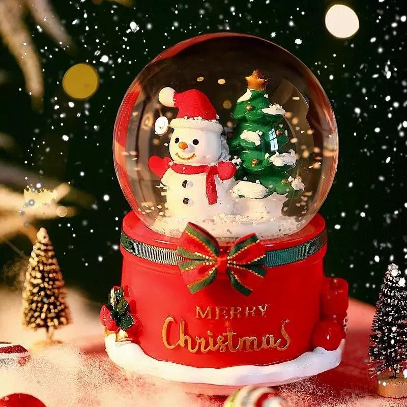 Decorative snow globe with music box