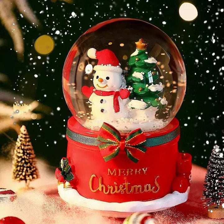 Decorative snow globe with music box