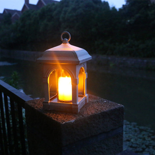 Traditional European Solar Waterproof House Cubic Plastic LED Landscape Lighting Outdoor Light For Garden | Stornfield