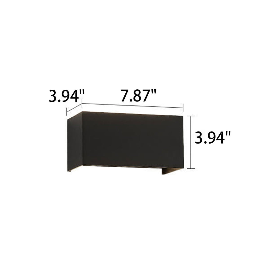 Modern Outdoor Waterproof Rectangular LED Up and Down Illuminated Outdoor Wall Sconce Lamp | Stornfield