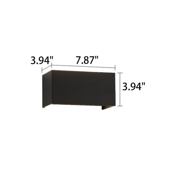 Modern Outdoor Waterproof Rectangular LED Up and Down Illuminated Outdoor Wall Sconce Lamp | Stornfield