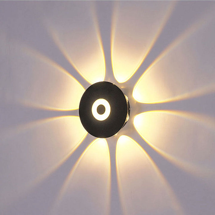 Contemporary Scandinavian Aluminum Round Shade LED Wall Sconce Lamp For Outdoor Patio | Stornfield