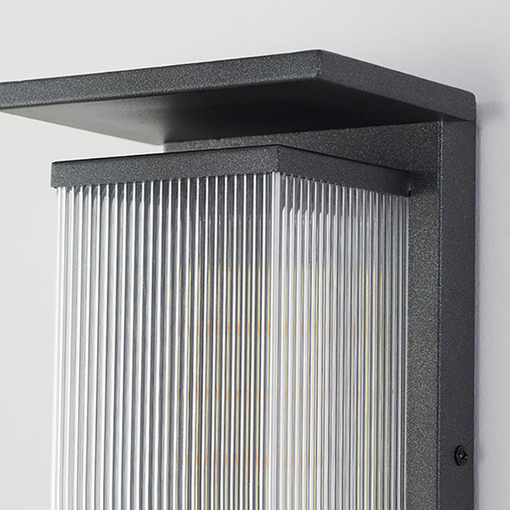 Modern Minimalist Waterproof Rectangular Stainless Steel Acrylic LED Wall Sconce Lamp For Outdoor Patio | Stornfield