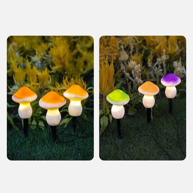 Solar Outdoor Resin Mushroom LED Garden Ground Insert Decorative Landscape Light | Stornfield