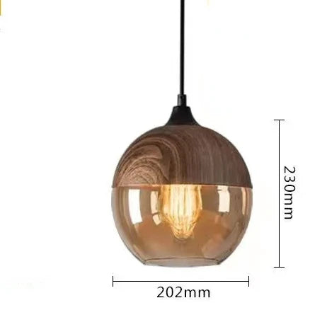 Stornfield | EternaGlow Glass and Wood Pendant Light | Elegant Design for Your Home