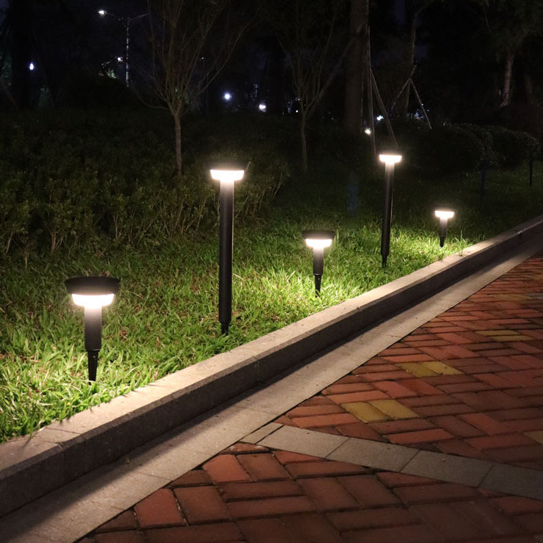 Modern Simplicity Waterproof Solar Round Aluminum Acrylic Outdoor Lights For Garden | Stornfield