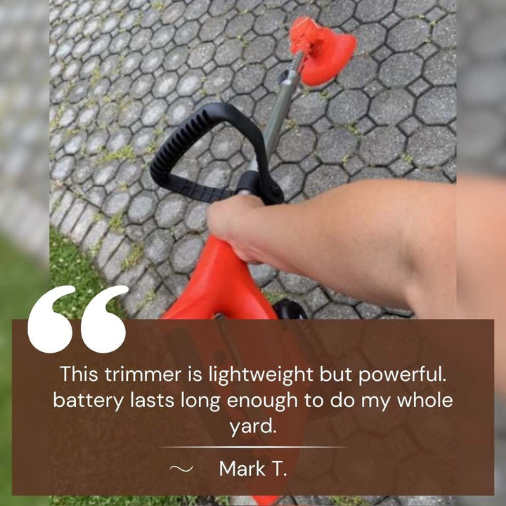 Stornfield | Cordless Grass Trimmer with Adjustable Cutting Width for Lawn Care & Garden Maintenance