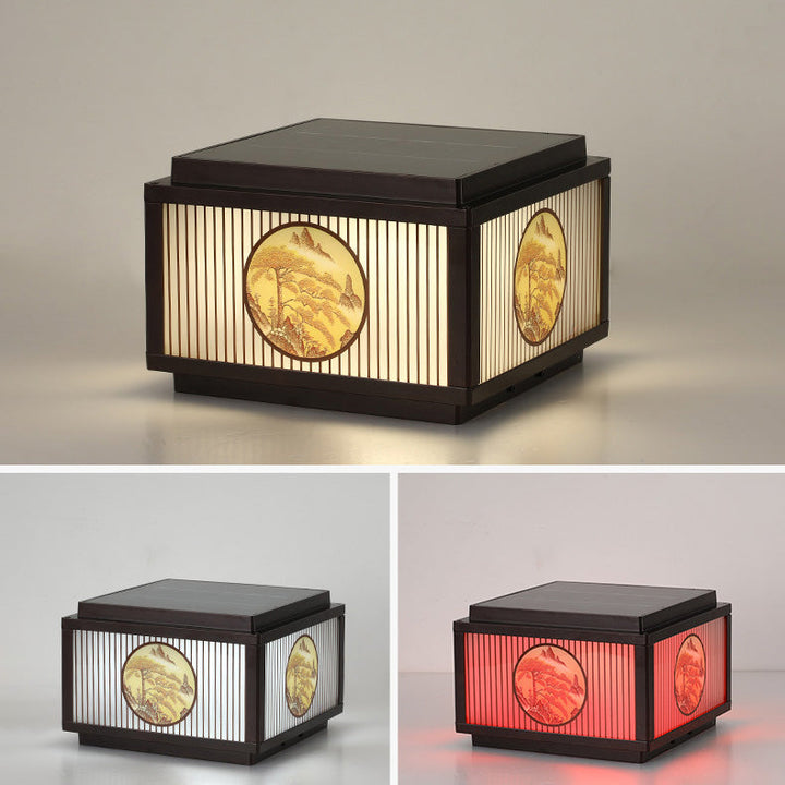 Modern Minimalist Solar Waterproof Square Aluminum Glass LED Post Head Light For Garden | Stornfield