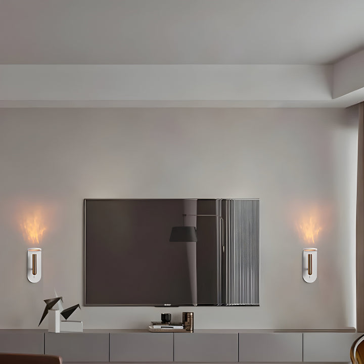 Stornfield Adjustable Nordic LED Wall Lamp with Flame Effect
