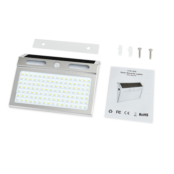 Solar Induction Stainless Steel Trapezoidal LED Outdoor Waterproof Wall Sconce Lamp | Stornfield