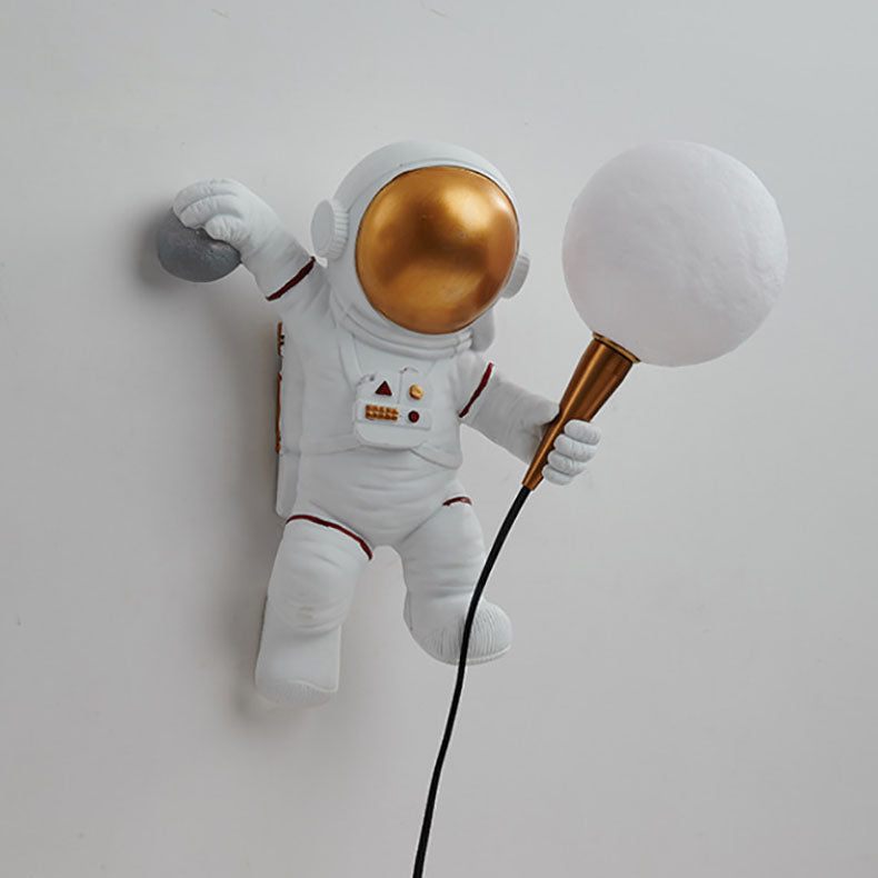 Stornfield | CosmoBuddy Astronaut Wall Lamp | Creative Design | Resin & ABS | LED Bedroom Lamp