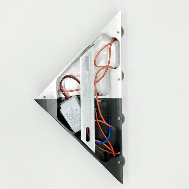 Stornfield | TriLumina Prism LED Wall Sconce | Creative Pyramid Design | Aluminum & Acrylic | Color Light Options