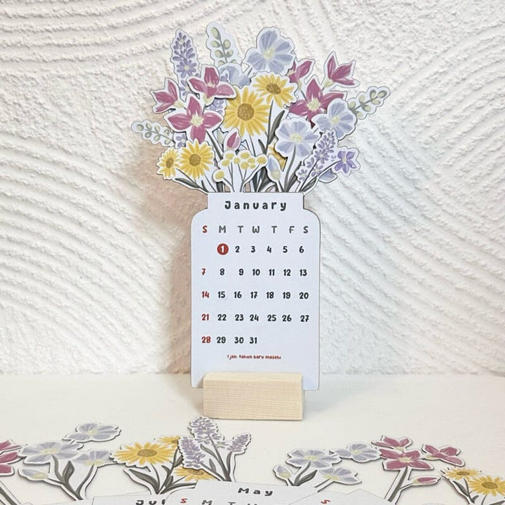 2024 Bloomy Flowers Desk Calendar | Stornfield