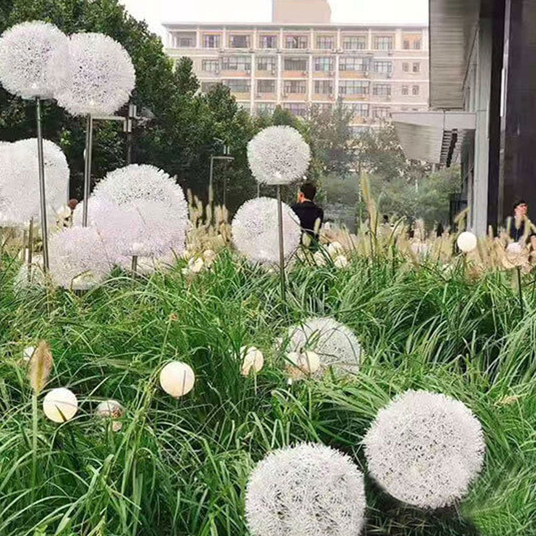 Solar Dandelion Aluminum Wire Globe Light LED Outdoor Waterproof Luminous Garden Insert Ground Landscape Light | Stornfield