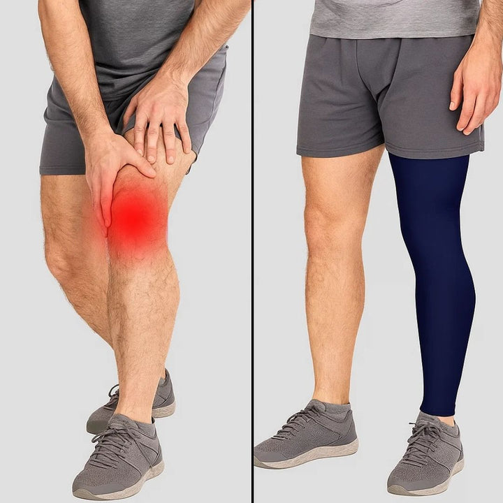FlexiRelief | Full Leg Compression Sleeve – Knee Support – Graduated Pressure – Pain Relief – Recovery – Swelling Reduction Stornfield