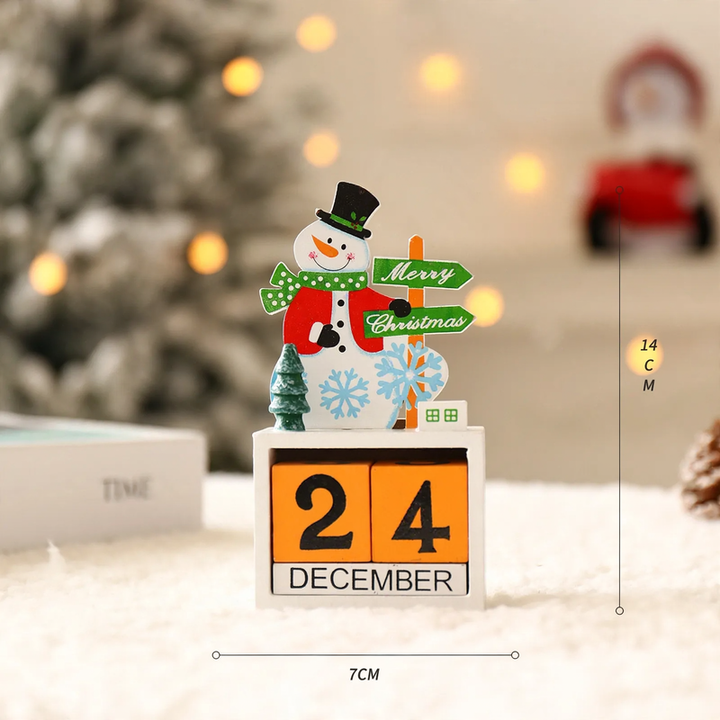 Wooden Christmas countdown calendar