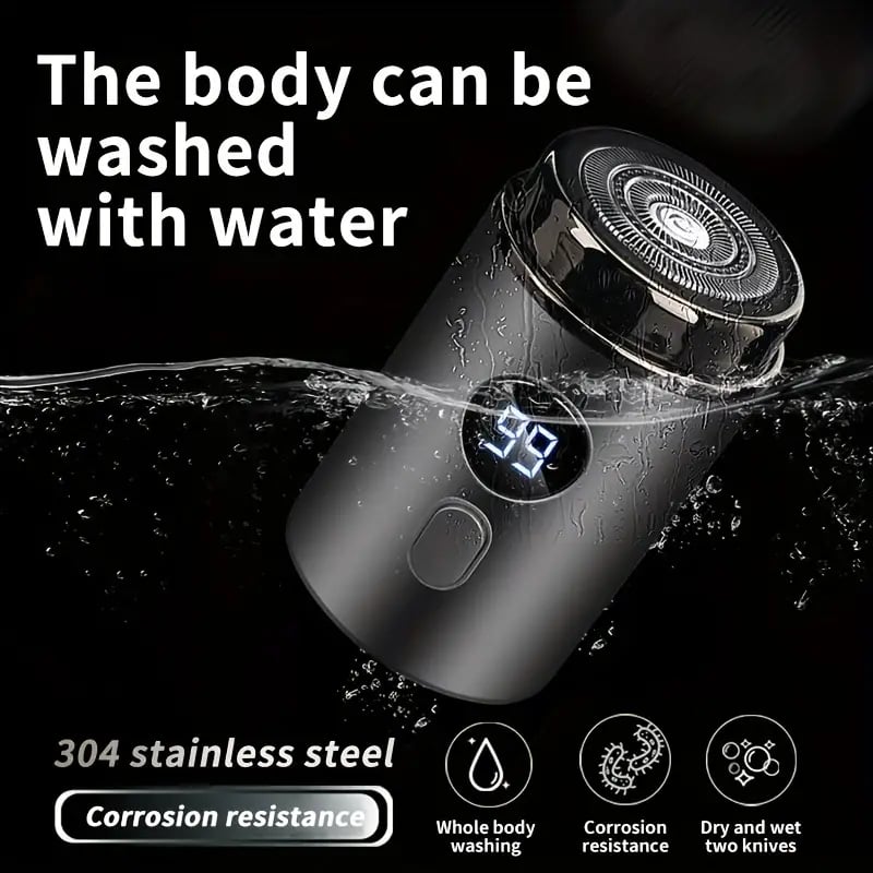Stornfield | Mini Electric Razor — Portable waterproof grooming device with 15 blades
