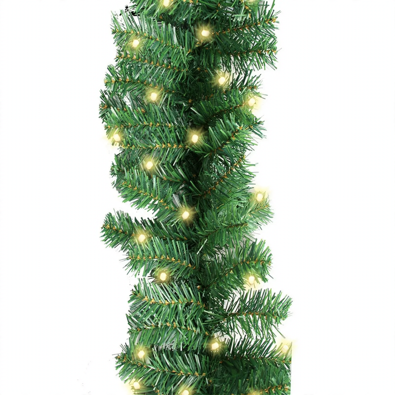 Christmas garland with LED lighting