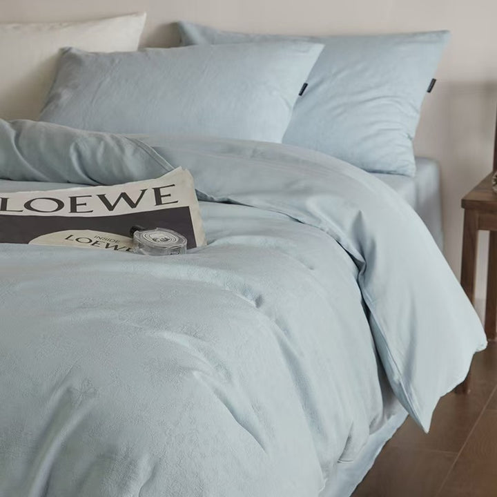 Cotton bedding set, 3-layer, jacquard, washed cotton