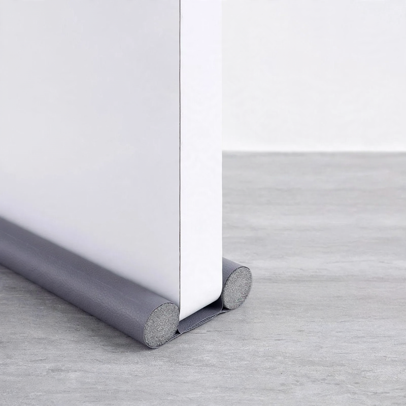 Double door bottom seal in leather look