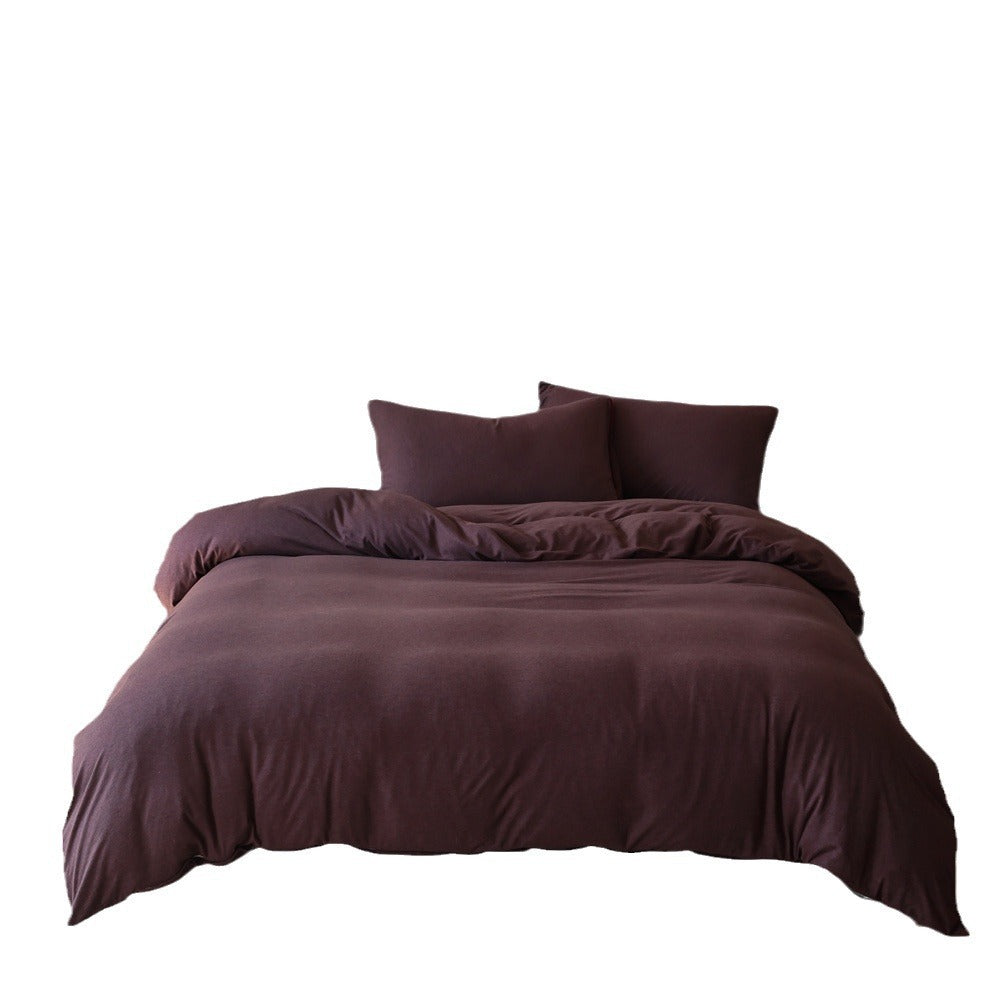 Knitted cotton bedding set, 4-piece, warming, double-sided